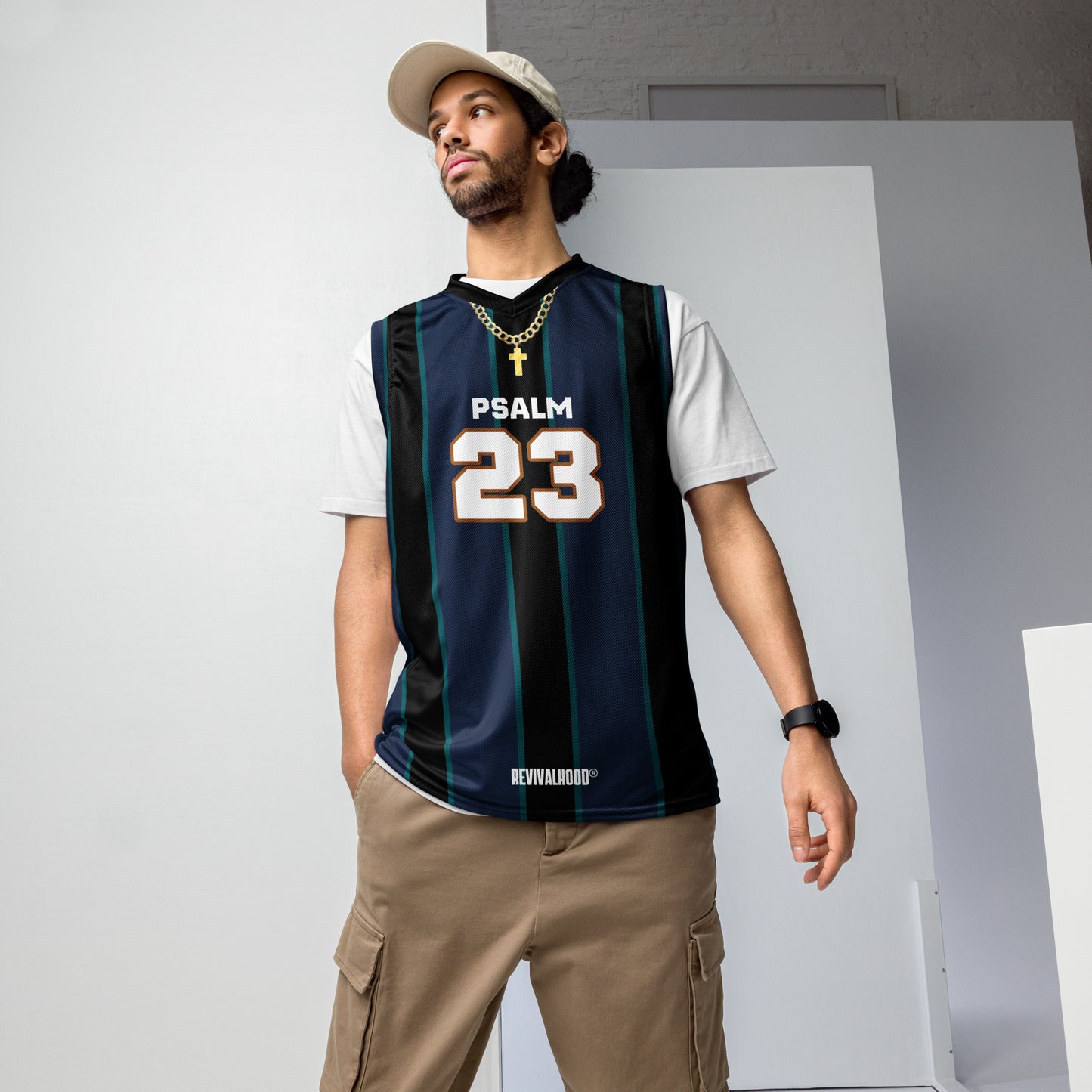 REVIVALHOOD® PSALM 23 V-Neck Jersey