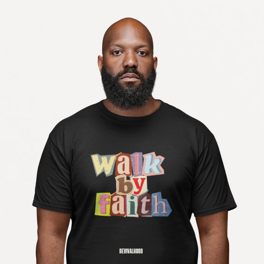 Walk By Faith Unisex Classic Tee (Black)