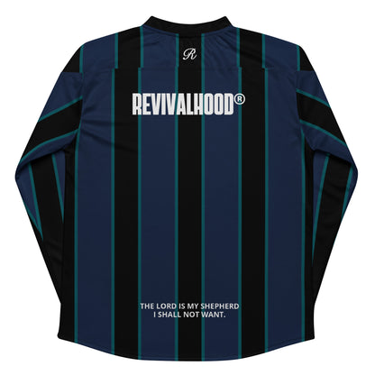 REVIVALHOOD® PSALM 23 V-Neck Long Sleeve Jersey