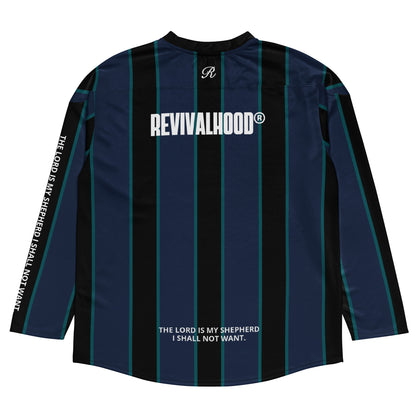 REVIVALHOOD® PSALM 23 V-Neck Long Sleeve Jersey