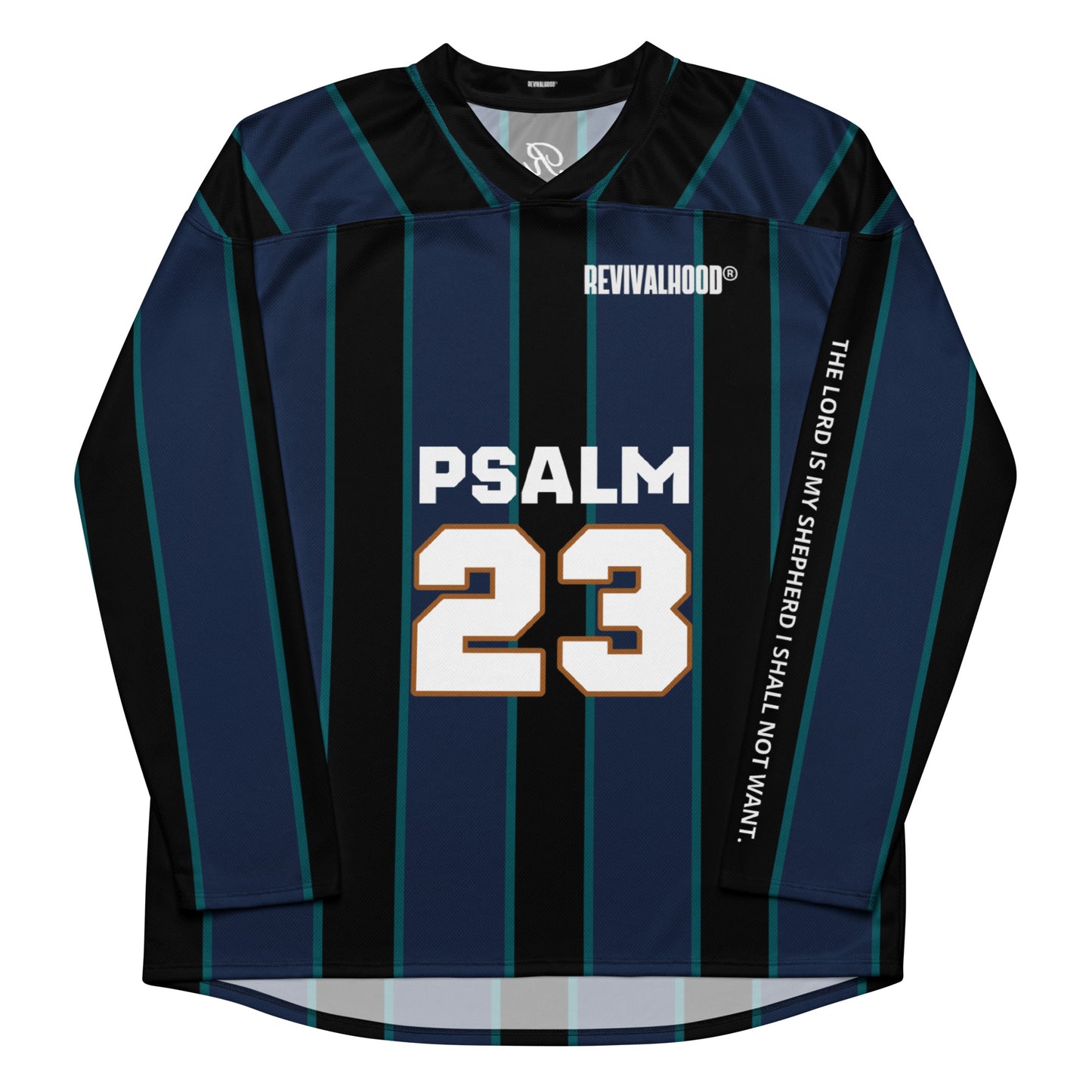 REVIVALHOOD® PSALM 23 V-Neck Long Sleeve Jersey