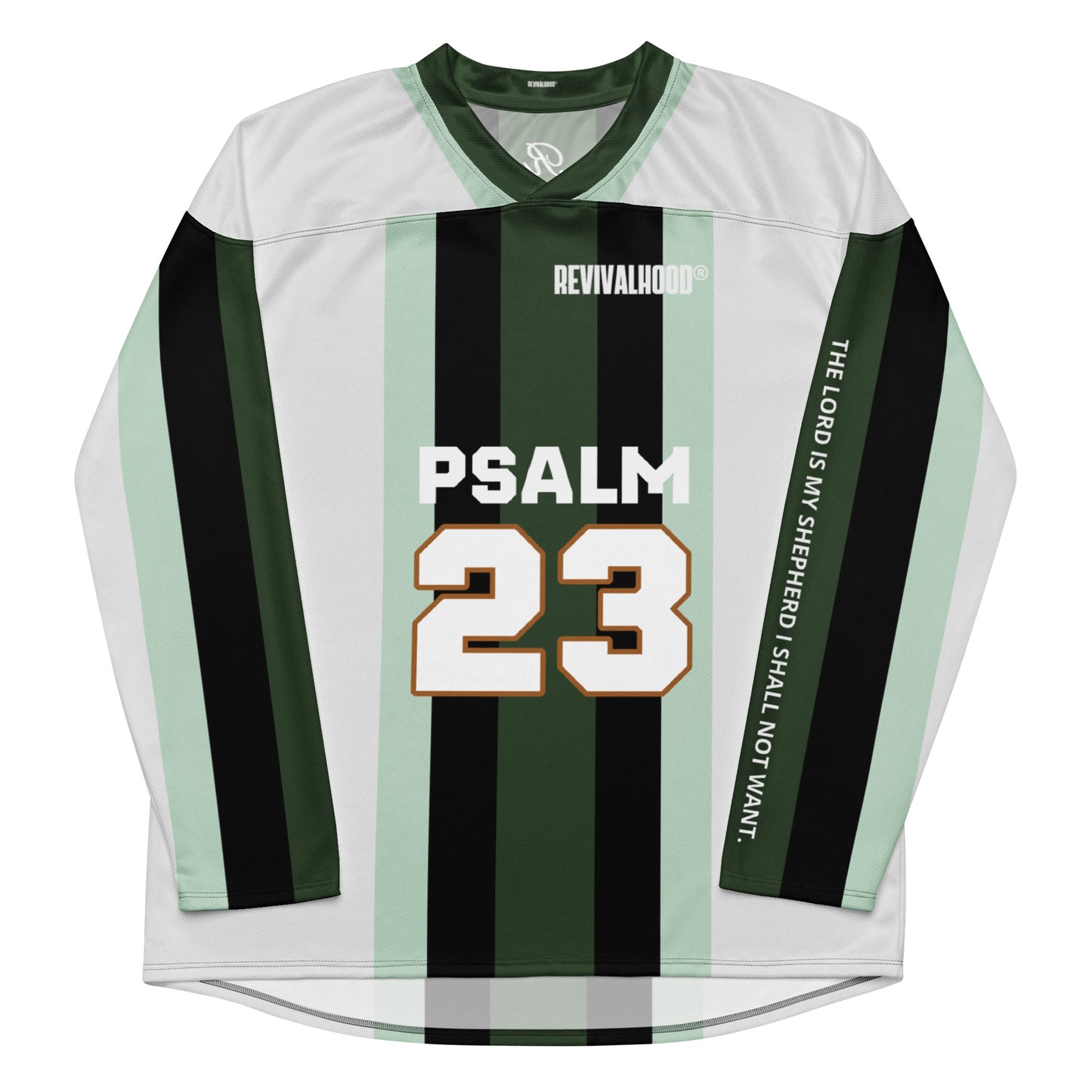 REVIVALHOOD® PSALM 23 V-Neck Long Sleeve Jersey