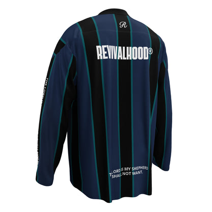 REVIVALHOOD® PSALM 23 V-Neck Long Sleeve Jersey