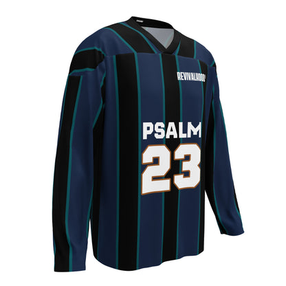 REVIVALHOOD® PSALM 23 V-Neck Long Sleeve Jersey