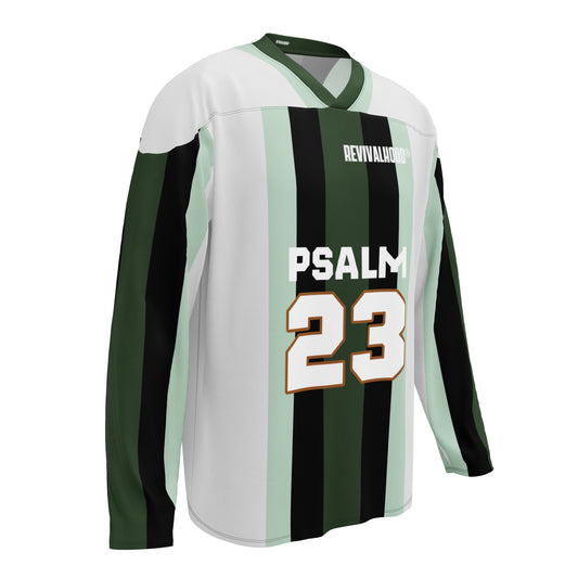 REVIVALHOOD® PSALM 23 V-Neck Long Sleeve Jersey