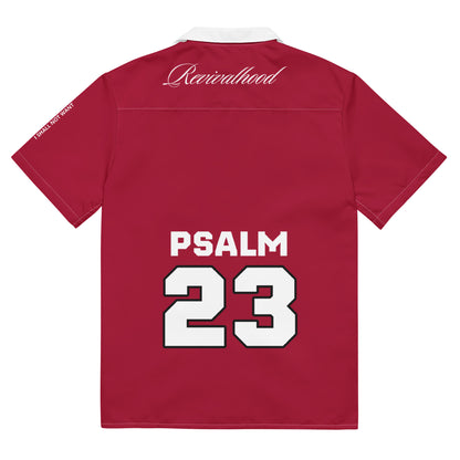 REVIVALHOOD® PSALM 23 (RED) Unisex button shirt