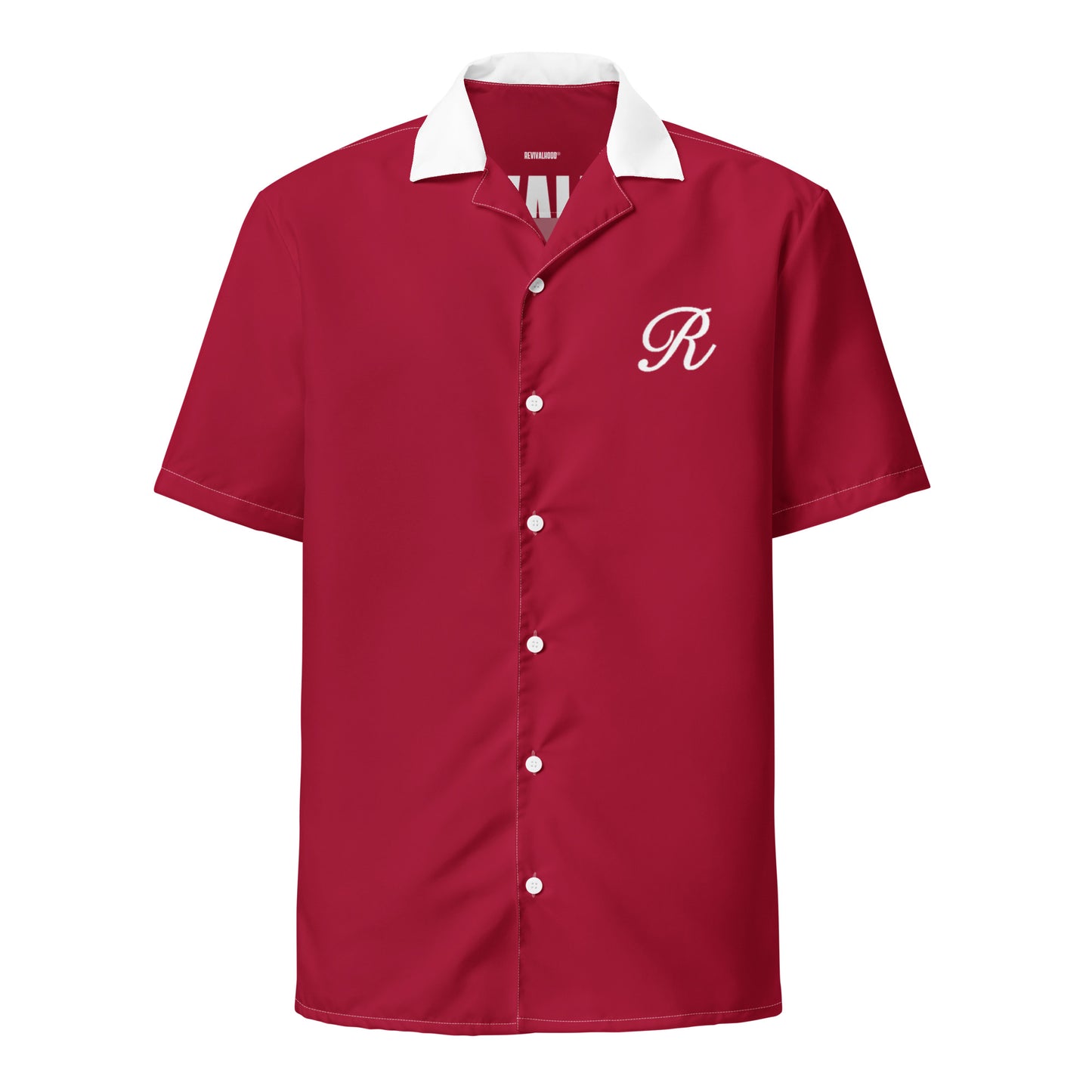 REVIVALHOOD® PSALM 23 (RED) Unisex button shirt