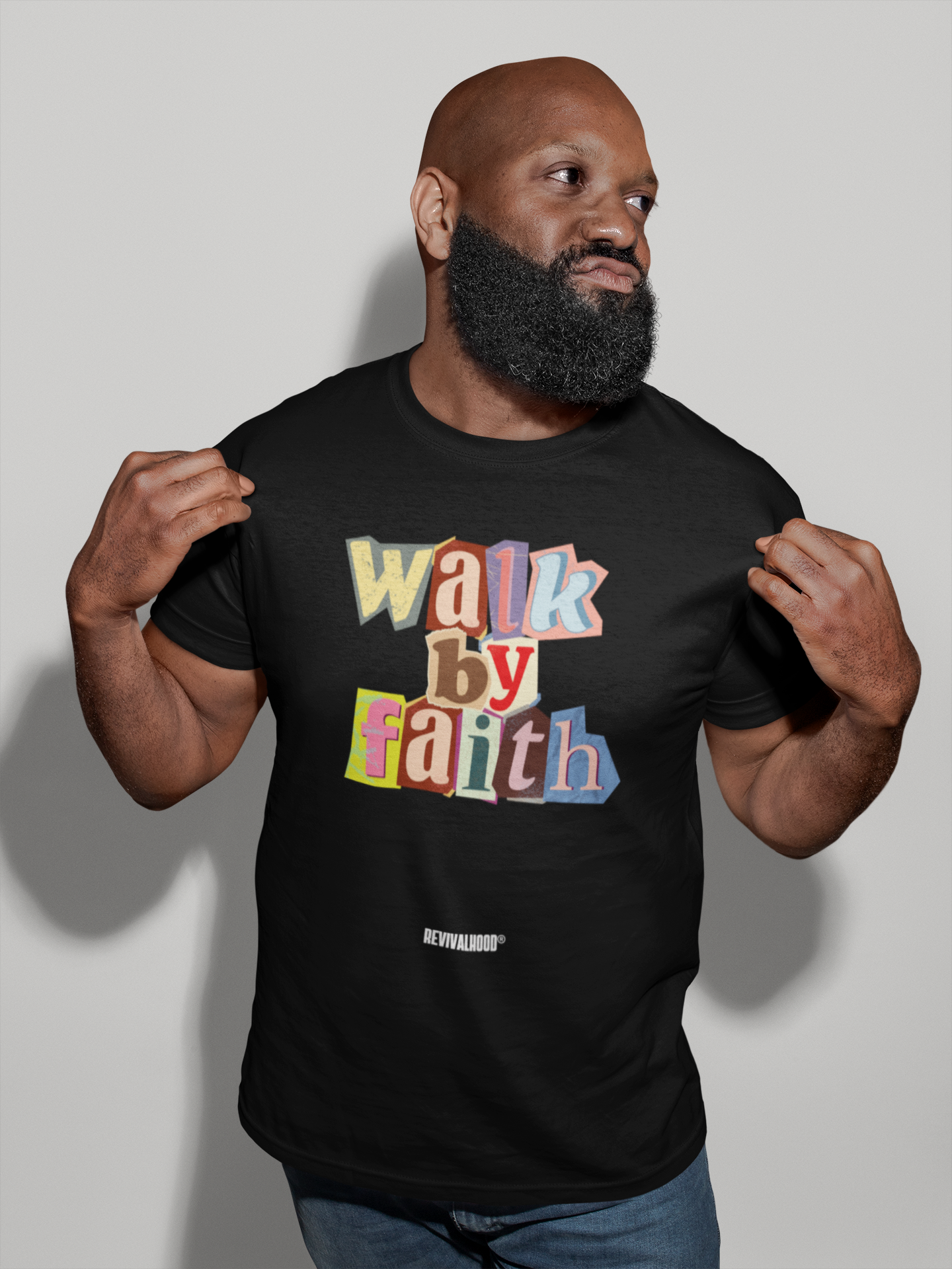 Walk By Faith Unisex Classic Tee (Black)