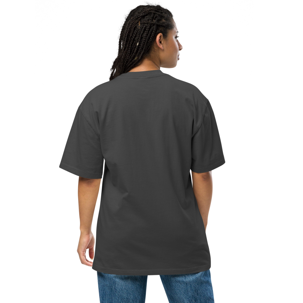 REVIVALHOOD® Oversized faded t-shirt with embroidered dove