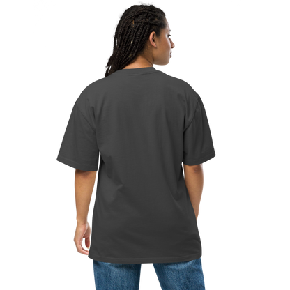 REVIVALHOOD® Oversized faded t-shirt with embroidered dove