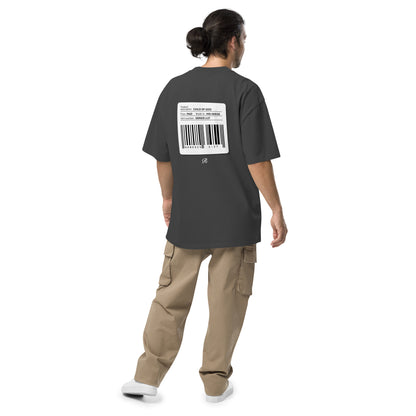 REVIVALHOOD® MADE IN HIS IMAGE BARCODE Oversized faded t-shirt