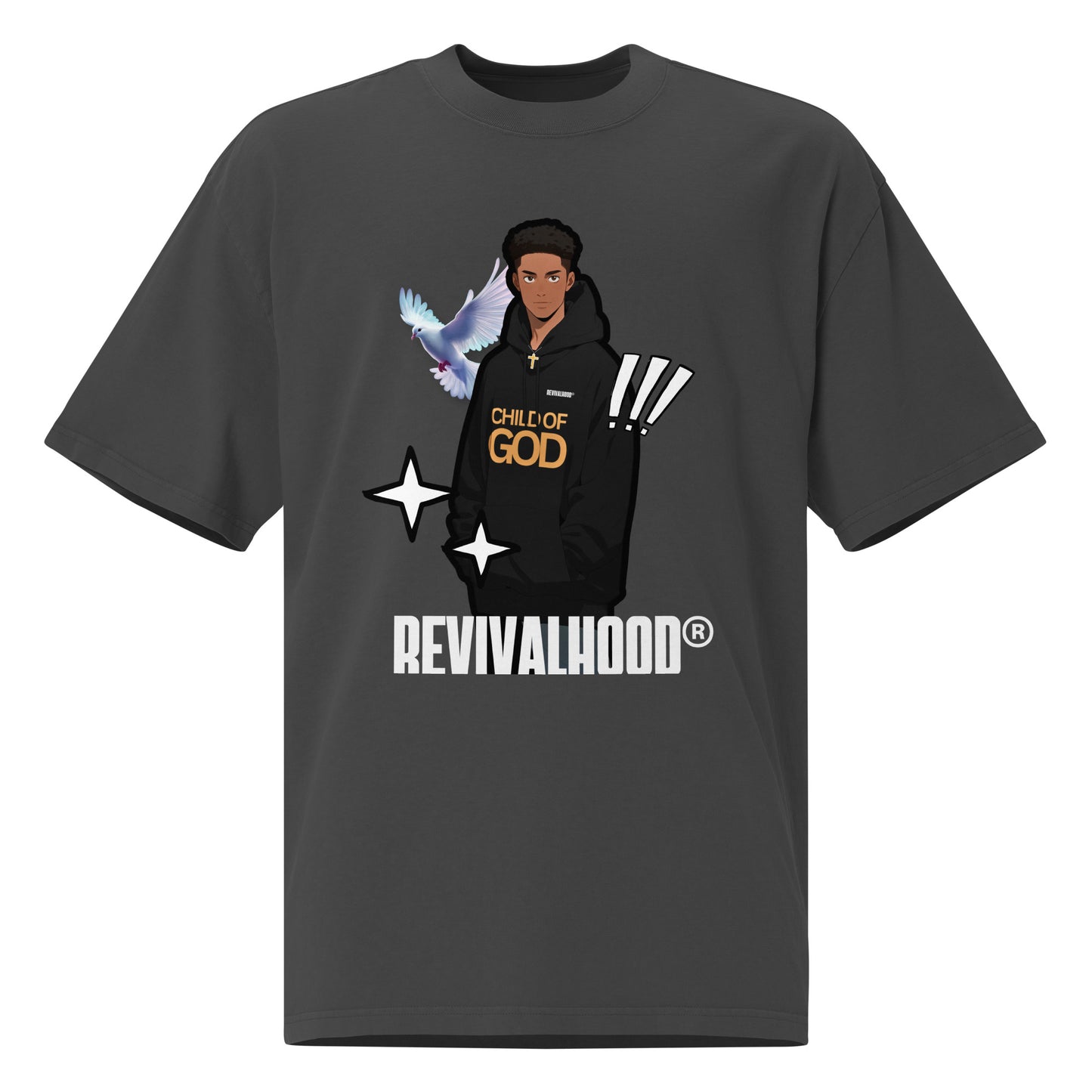 REVIVALHOOD® Anime Inspired Oversized Faded T-Shirt