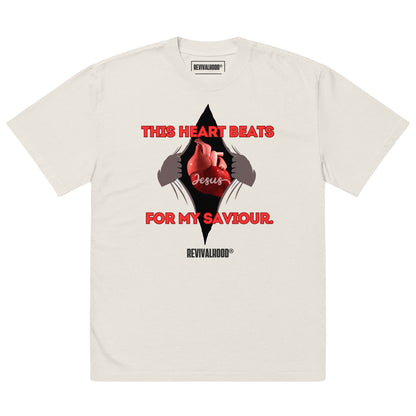 REVIVALHOOD® HEART BEATS Oversized faded t-shirt