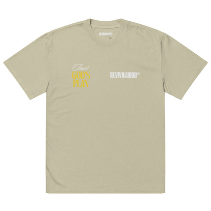 REVIVALHOOD® GOD'S PLAN Oversized faded t-shirt