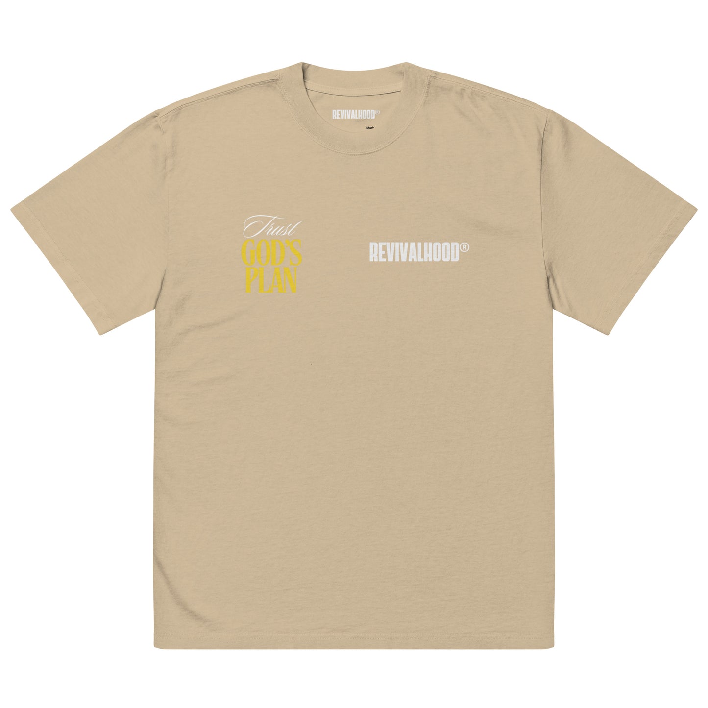 REVIVALHOOD® GOD'S PLAN Oversized faded t-shirt