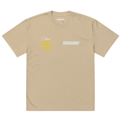 REVIVALHOOD® GOD'S PLAN Oversized faded t-shirt