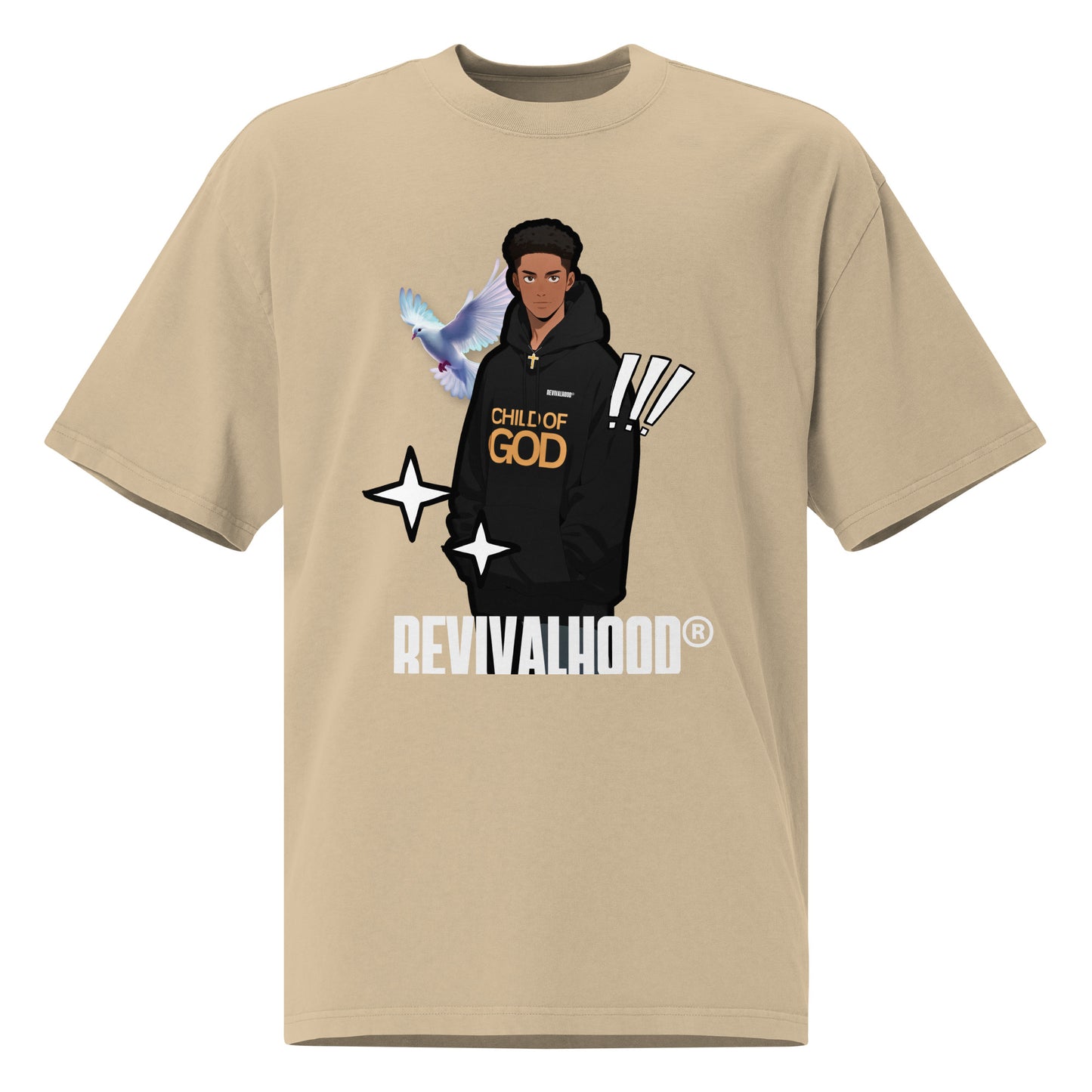 REVIVALHOOD® Anime Inspired Oversized Faded T-Shirt