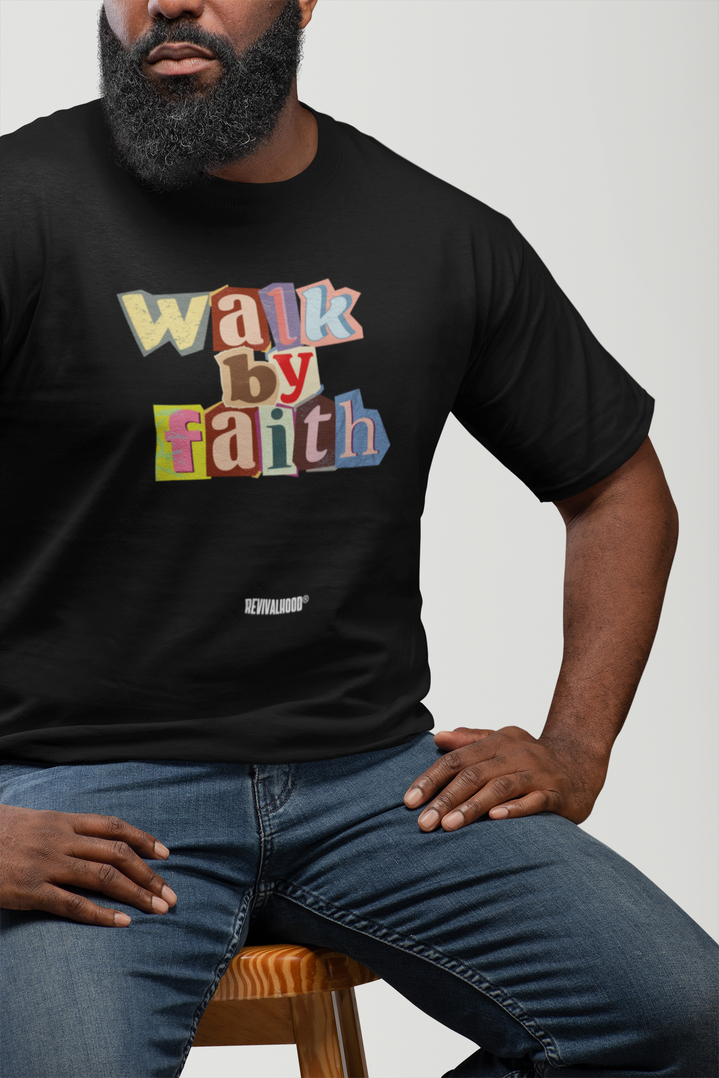 Walk By Faith Unisex Classic Tee (Black)